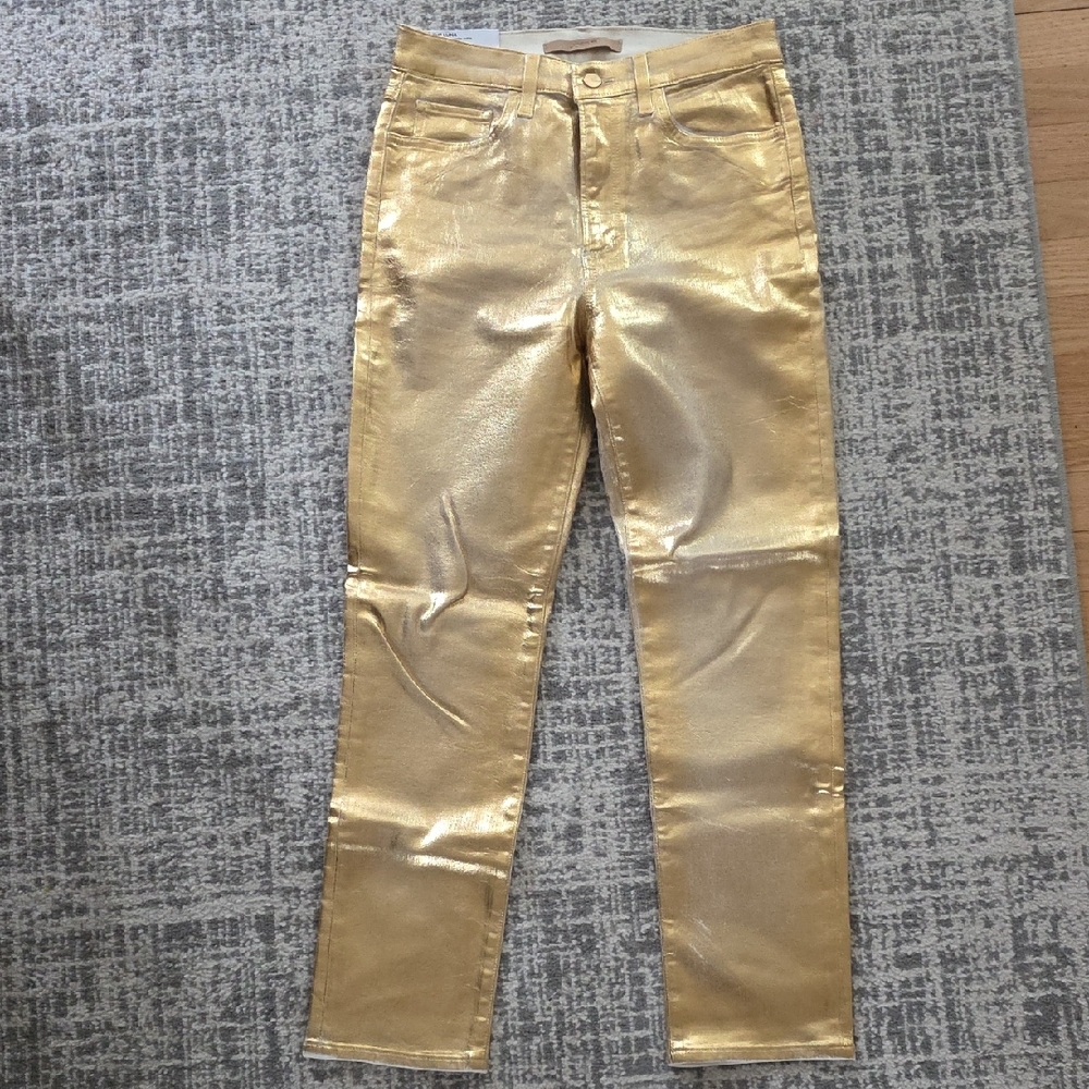 Joe's Jeans Metallic Gold Skinny Jeans